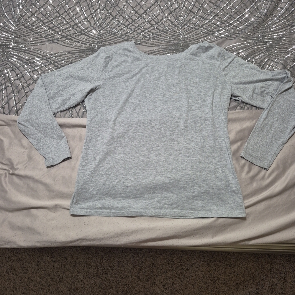 Gray Long Sleeve Women's Top